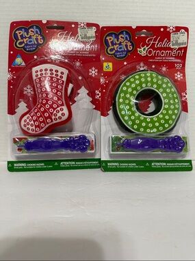 Holiday Ornament Set Found in UK and Ireland. Fabric Lot of 2